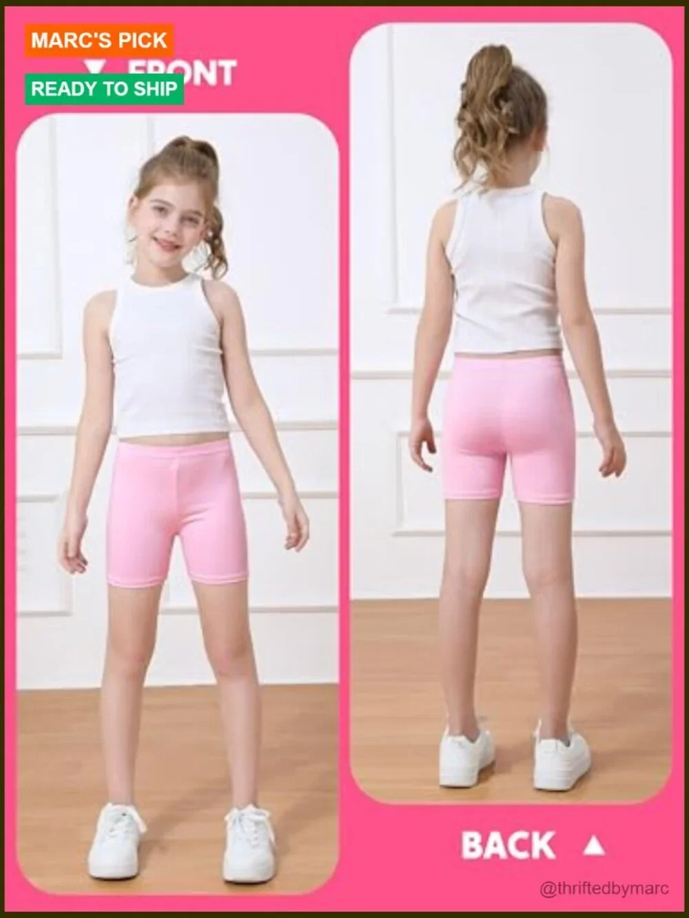 6 Pack Cotton Biker Shorts for Girls Safety Under Dress Dance Shorts